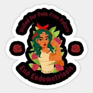 united fr pain free future, end endometriosis Sticker